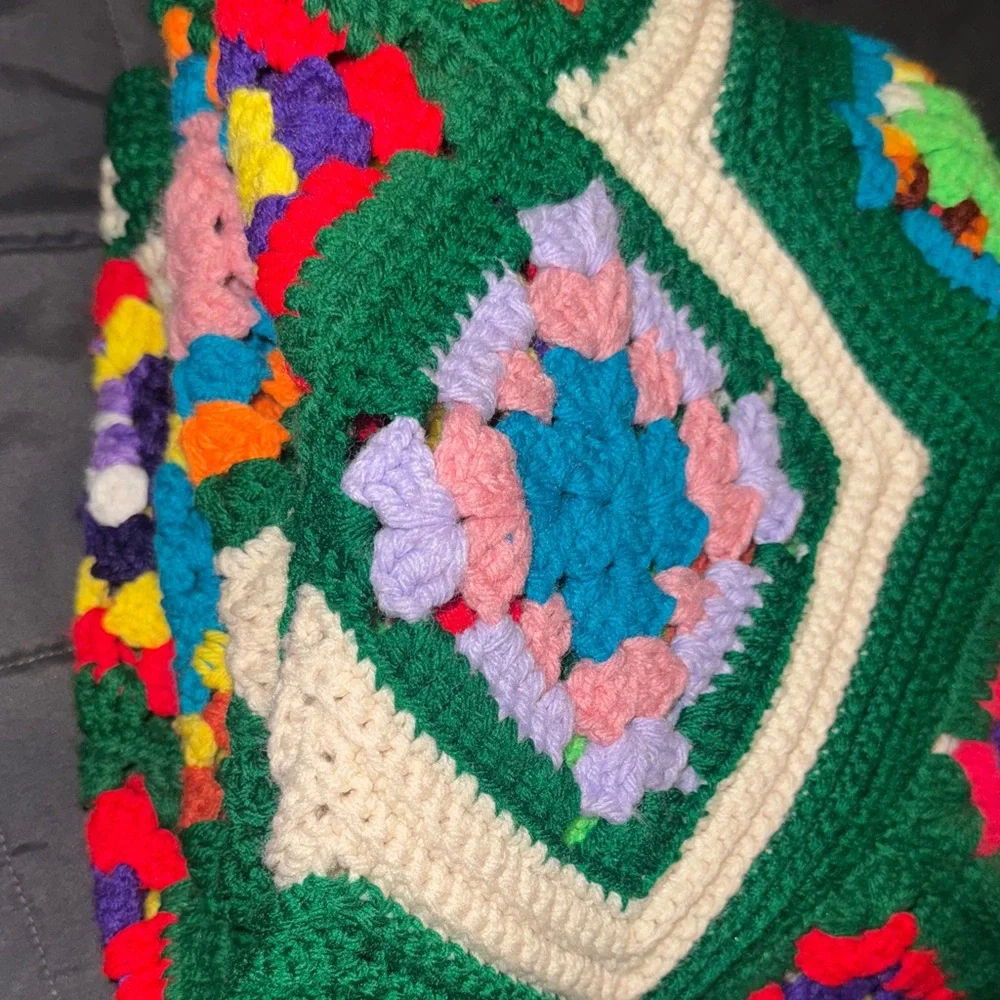 Colorful Crochet Handmade Blanket